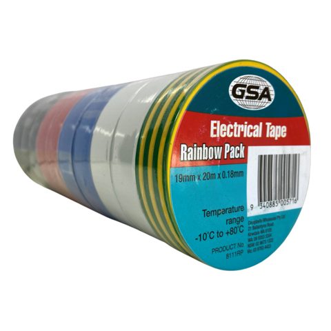 TAPE ELECTRICAL MULTIPACK (2 OF EACH COLOUR)