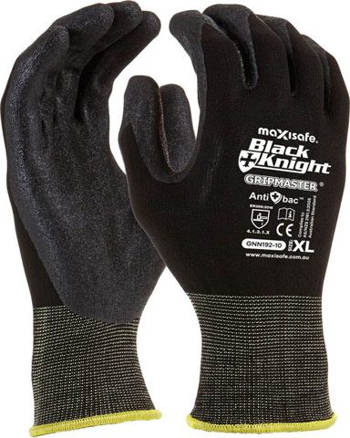 GLOVES NYLON/NITRILE BLACK KNIGHT XL