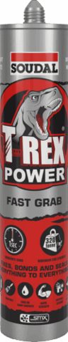 ADHESIVE SOUDAL T-REX POWER FAST GRAB 290ML WHITE