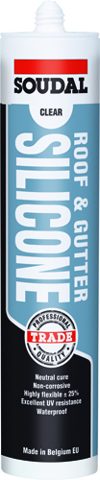 SILICONE SOUDAL ROOF & GUTTER 300ML CLEAR CTG