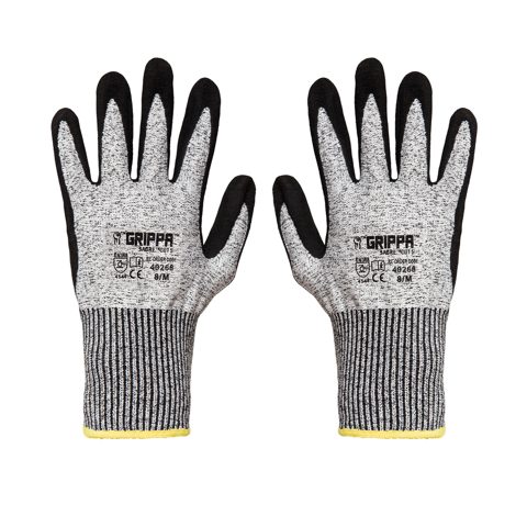 GLOVES NYLON CUT 5 GRIPPA SABRE 9
