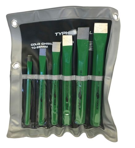 CHISEL SET COLD 6 PCE TYPHOON