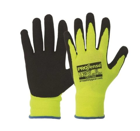 GLOVES NYLON/NITRILE FOAM HI-VIS PALM 10