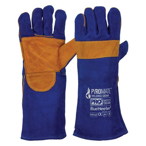 GLOVES WELDING KEVLAR BLUE/GOLD