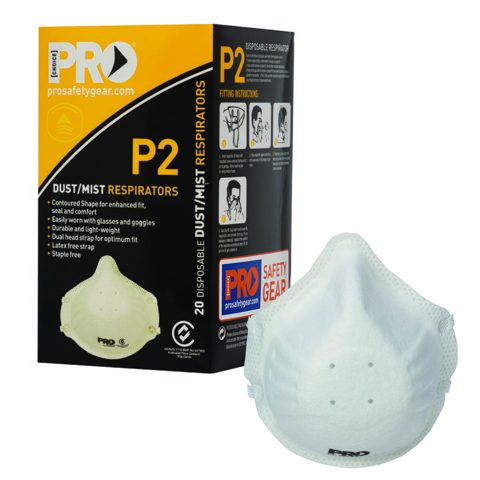 SAFETY DISP  RESPIRATOR P2 NO VALVE (BOX OF 20)
