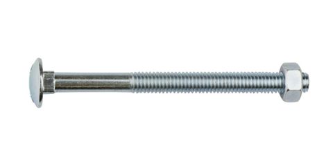 CUP HEAD BOLT & NUT ZP 3/8 X 1 BSW