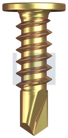 SCREW NP FLAT TOP SMALL ZINC YELLOW 10-16 X 16