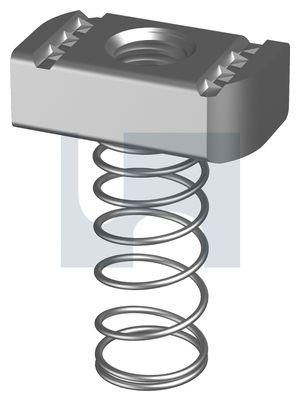 NUT STRUT WITH LONG SPRING ZINC M10