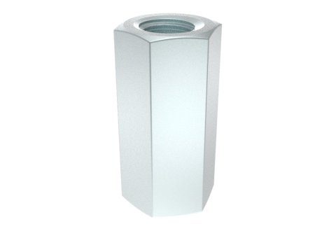 HEX COUPLER STAINLESS STEEL 316 M6 X 18