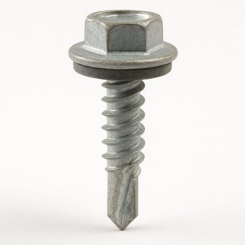 SCREW VORTEX PLUS HEX B8(CAT5) 6.2-13 X 50 POLYCARB SEAL BLUEGUM