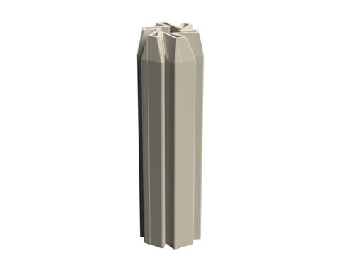 PLUG WALL PVC GREY M12 X 75