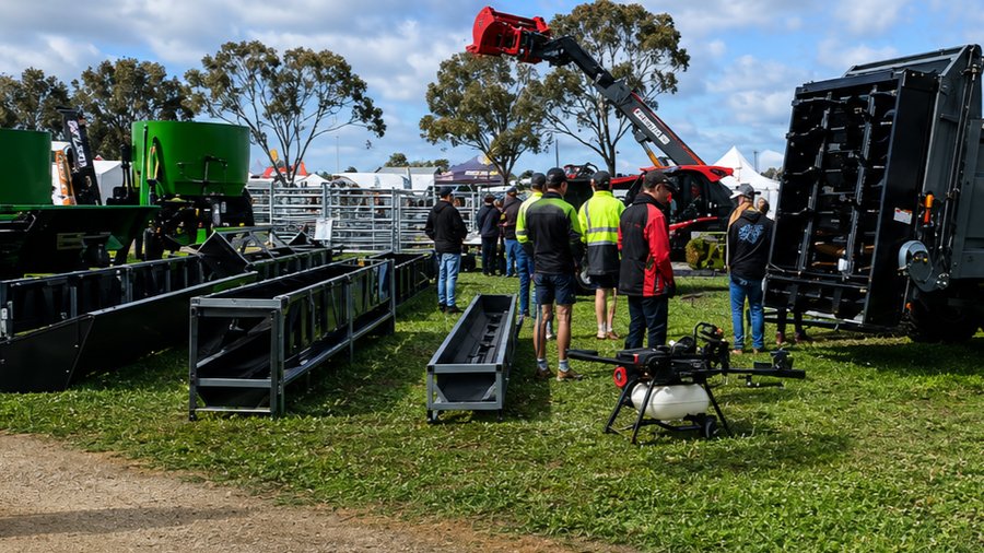 Agricultural machinery at a WA field day
